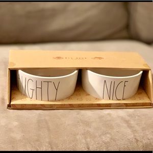 Rae Dunn Christmas Naughty Nice Bowl Set NWOT